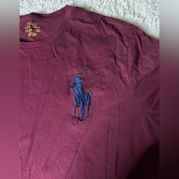 Polo by Ralph Lauren Men's XL Burgundy Short Sleeve Tee - Picture 2 of 7
